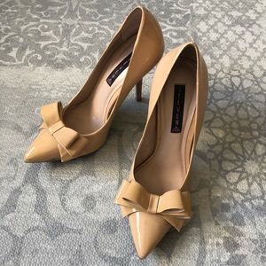 Steven by Steve Madden Ravesh Blush (Nude) Patent Bow Heels, Size 9